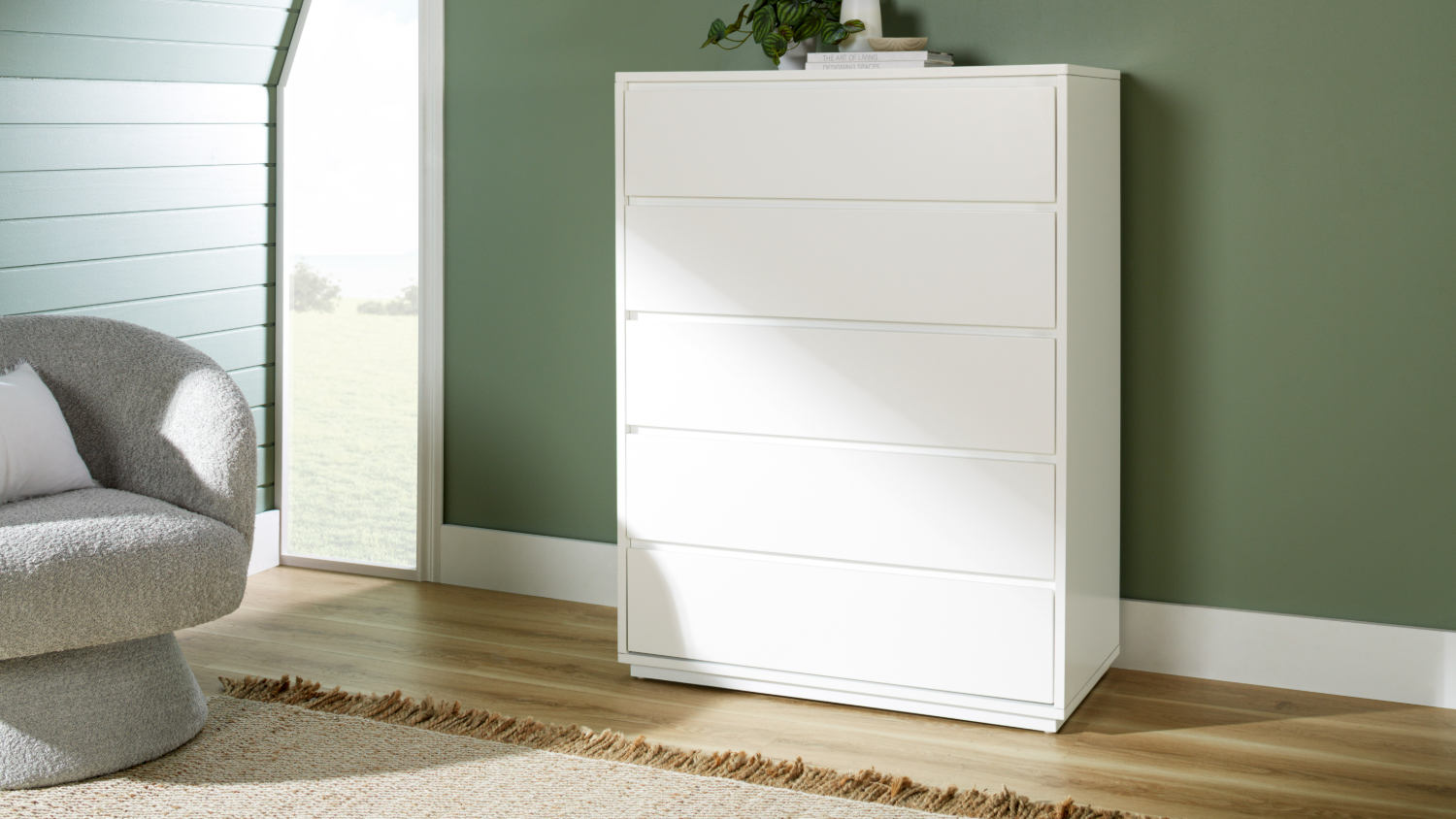 Capri 5 Drawer Tallboy