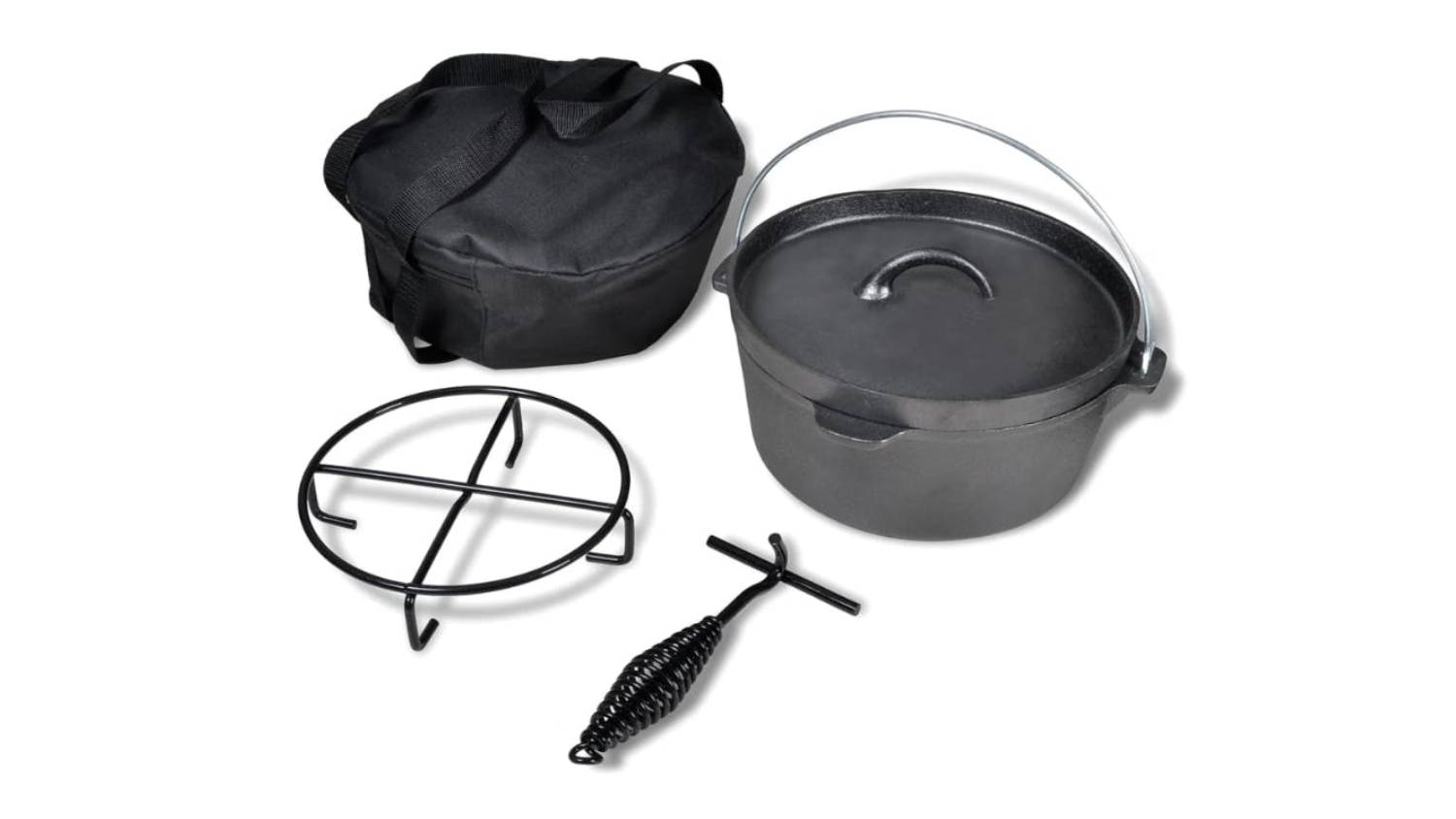 NNEVL Dutch Oven Cooking Pot with Accessories - 4.2L