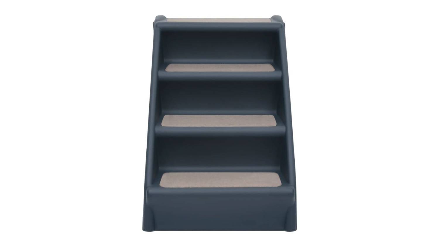 NNEVL 4‑step folding dog stairs in dark grey shown front‑on