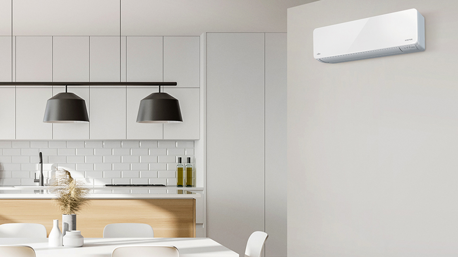 Fujitsu Heat Pump Air Conditioner Package - Wall Console - 3.2 kW Heat | 2.5 kW Cool - (Comfort Series)