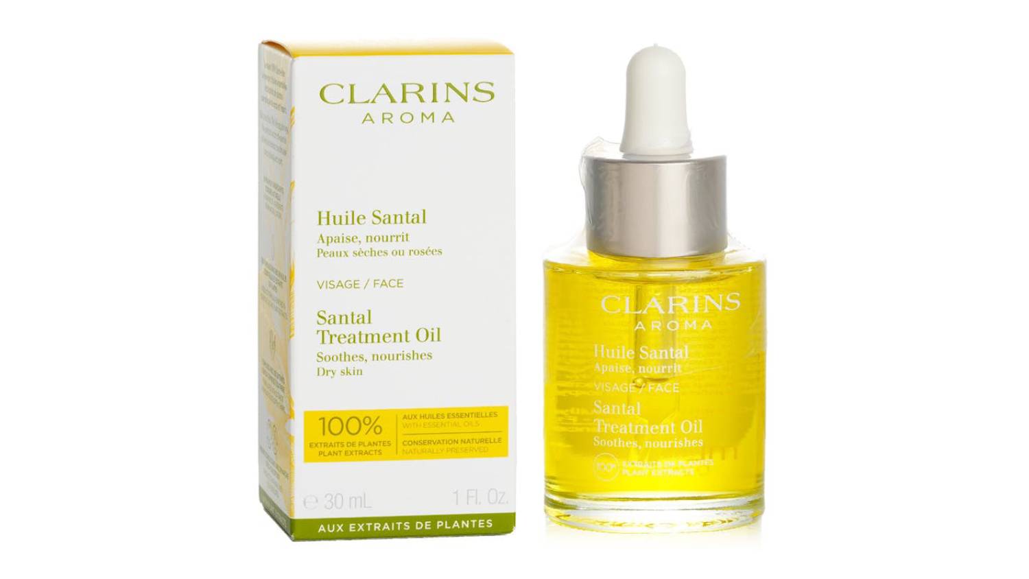 Clarins Face Treatment Oil - Santal (For Dry Skin) - 30ml/1oz