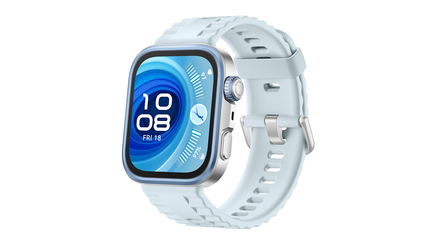 Huawei Watch Fit 4 Pro Smartwatch - Aluminium & Titanium Alloy Case with Blue Fluoroelastomer Strap (GPS, Bluetooth)