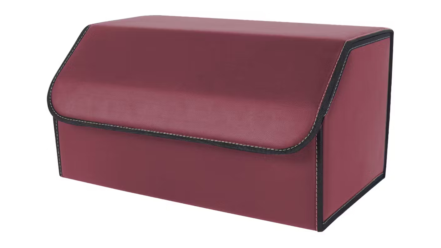 Soga Leather Car Boot Storage Box Large - Red