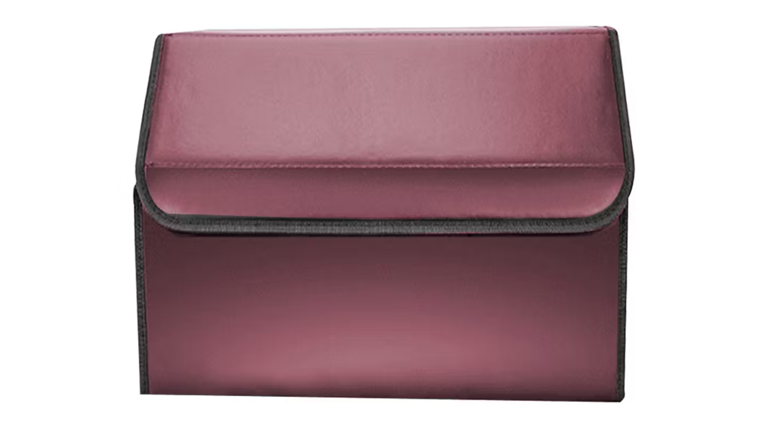 Soga Leather Car Boot Storage Box Medium - Red