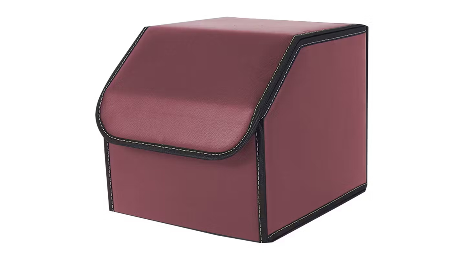 Soga Leather Car Boot Storage Box Small - Red