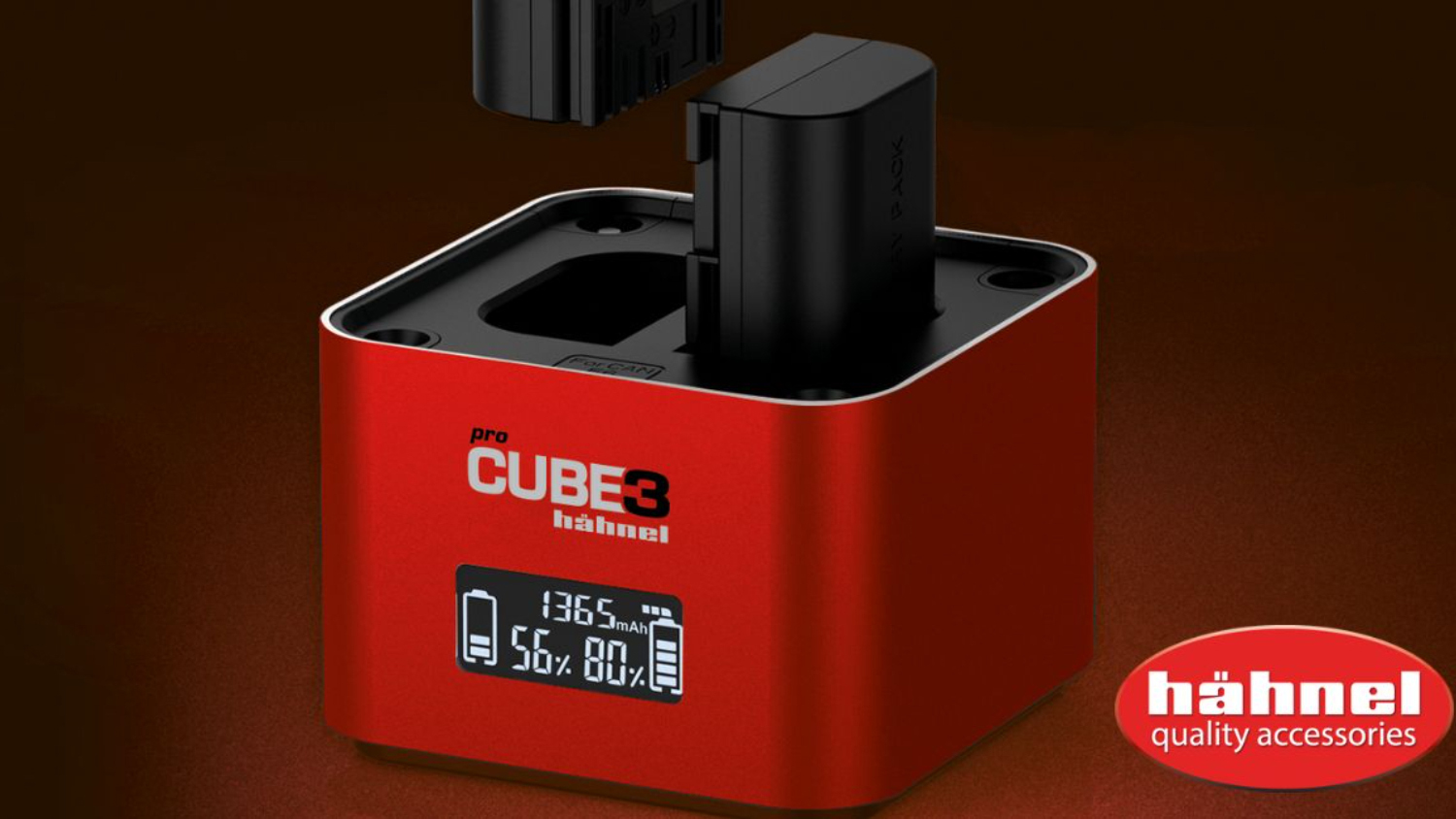 Hahnel ProCube3 Dual Charger for Canon Batteries - Red (HN1000577_0)