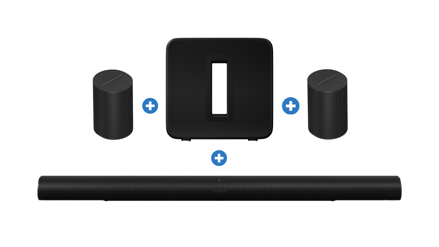 Sonos Soundbar, Subwoofer & Speaker Standard Entertainment Package - Black