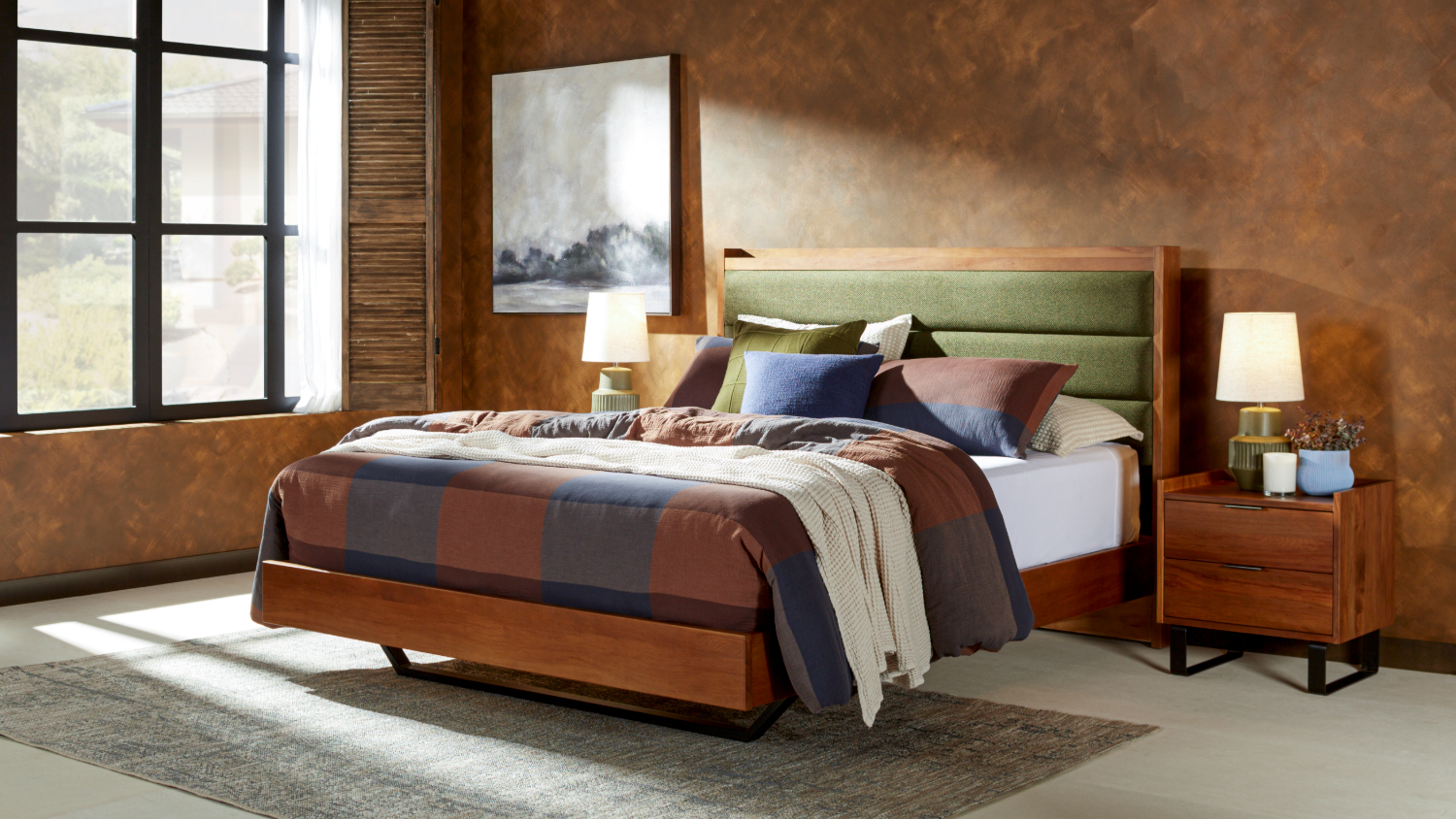 Muriwai Super King Upholstered Float Bed Frame