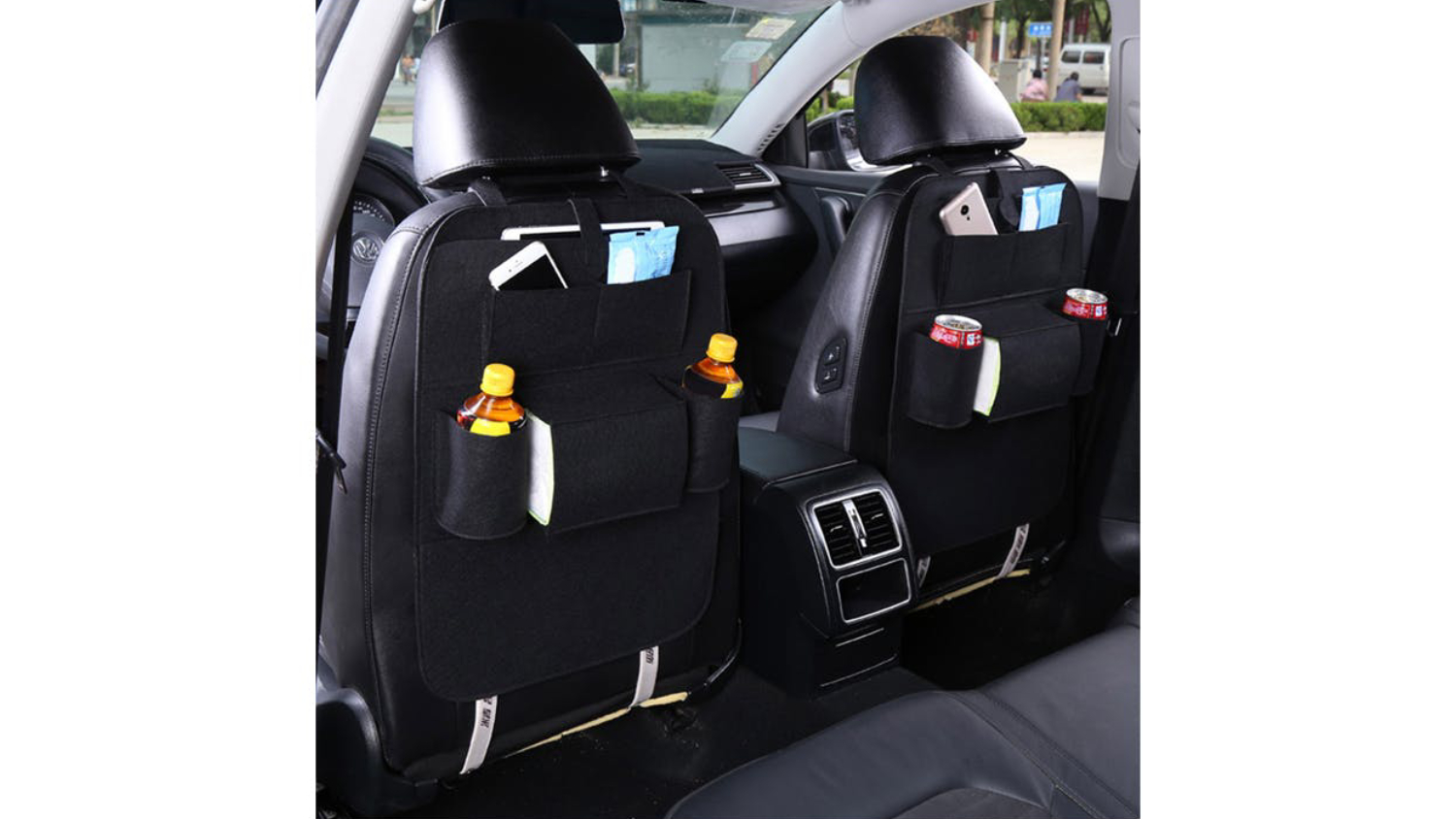 Soga Car Back Seat Storage Bag - Black