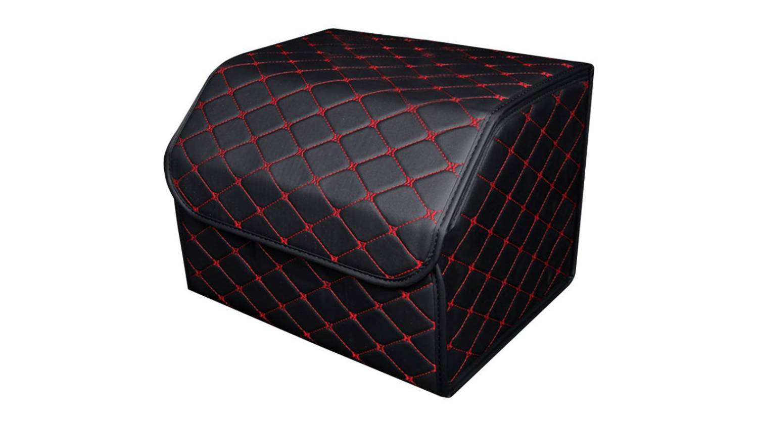 Soga Car Boot Storage Box Medium - Black/Red