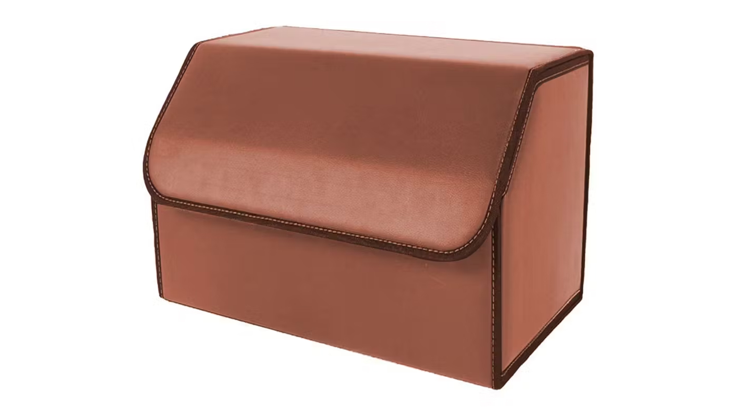 Soga Leather Car Boot Storage Box Medium - Coffee