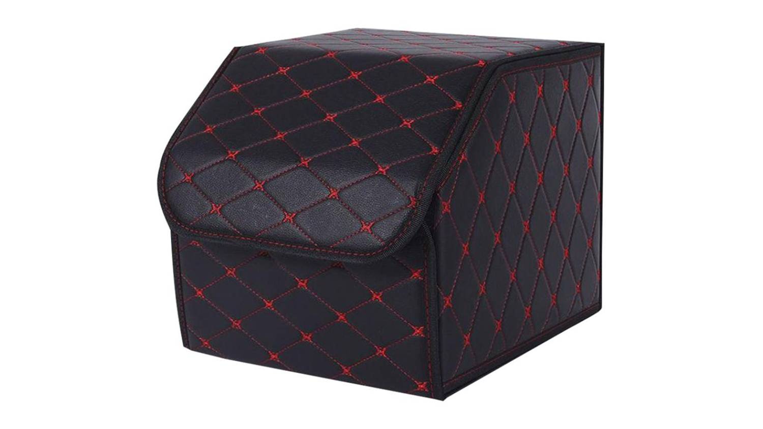 Soga Car Boot Storage Box Small - Black Red