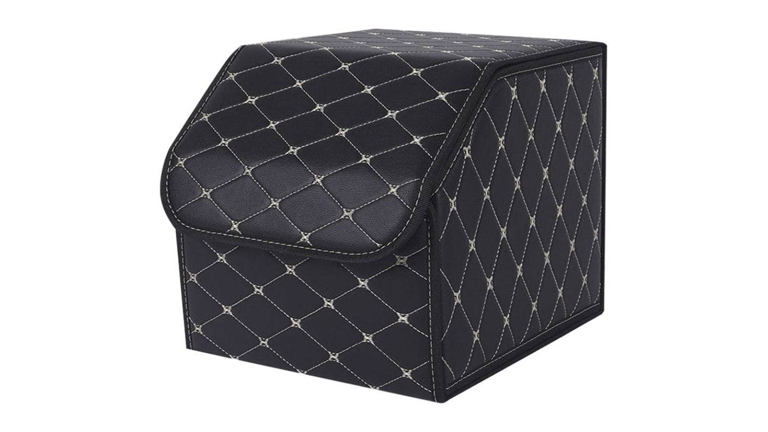 Soga Car Boot Storage Box Small - Black Gold