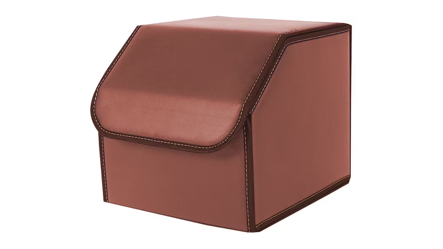 Soga Leather Car Boot Storage Box Small - Coffee