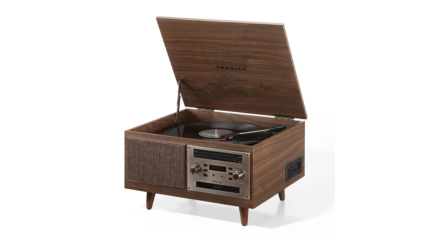 Crosley Serenade 8-in-1 Vinyl Player Entertainment System - Walnut