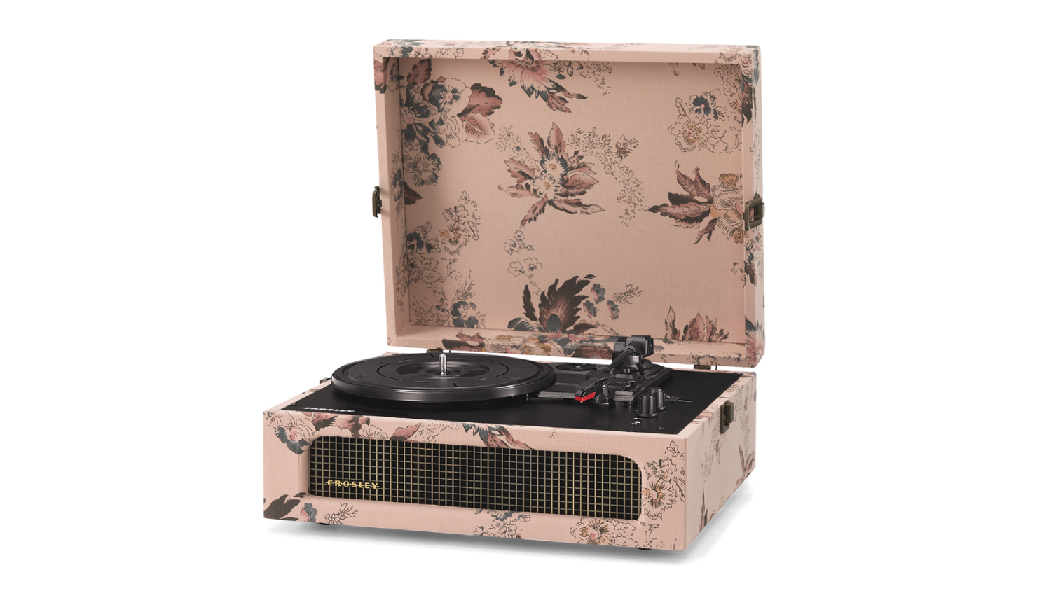 Crosley Voyager Bluetooth Turntable with Crosley Record Display Stand - Vintage Floral