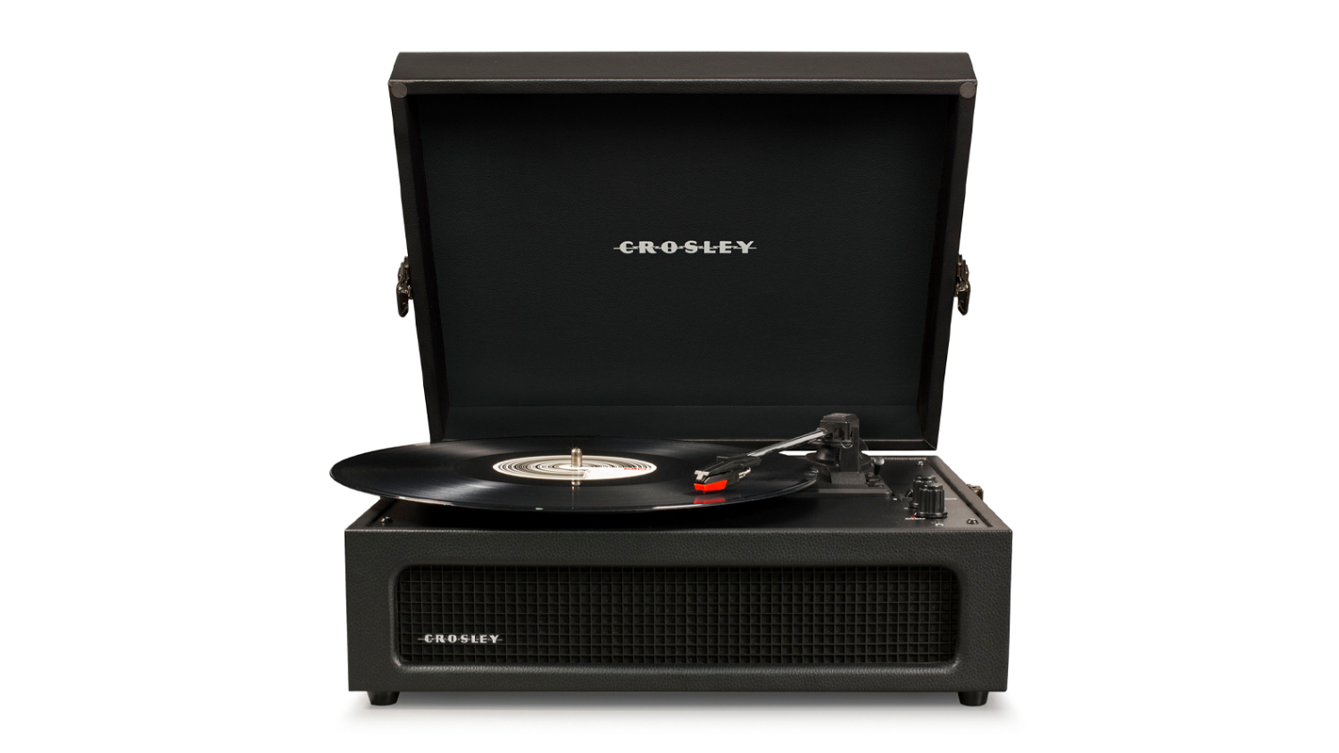 Crosley Voyager Bluetooth Turntable with Gadhouse Vinyl Rack - Black