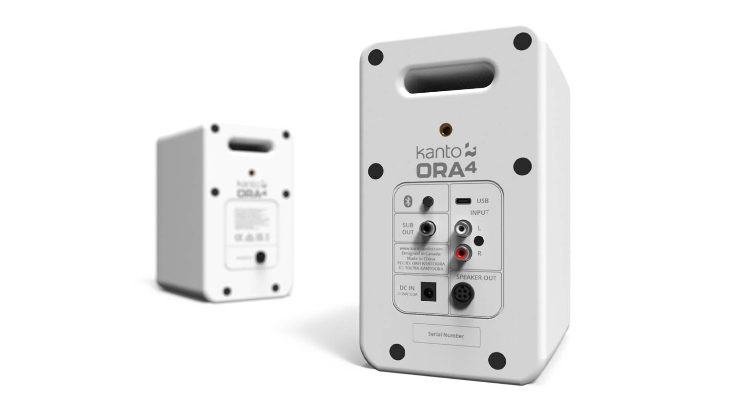 Kanto ORA4 140W Powered Desktop Speakers with Bluetooth 2pcs. - White