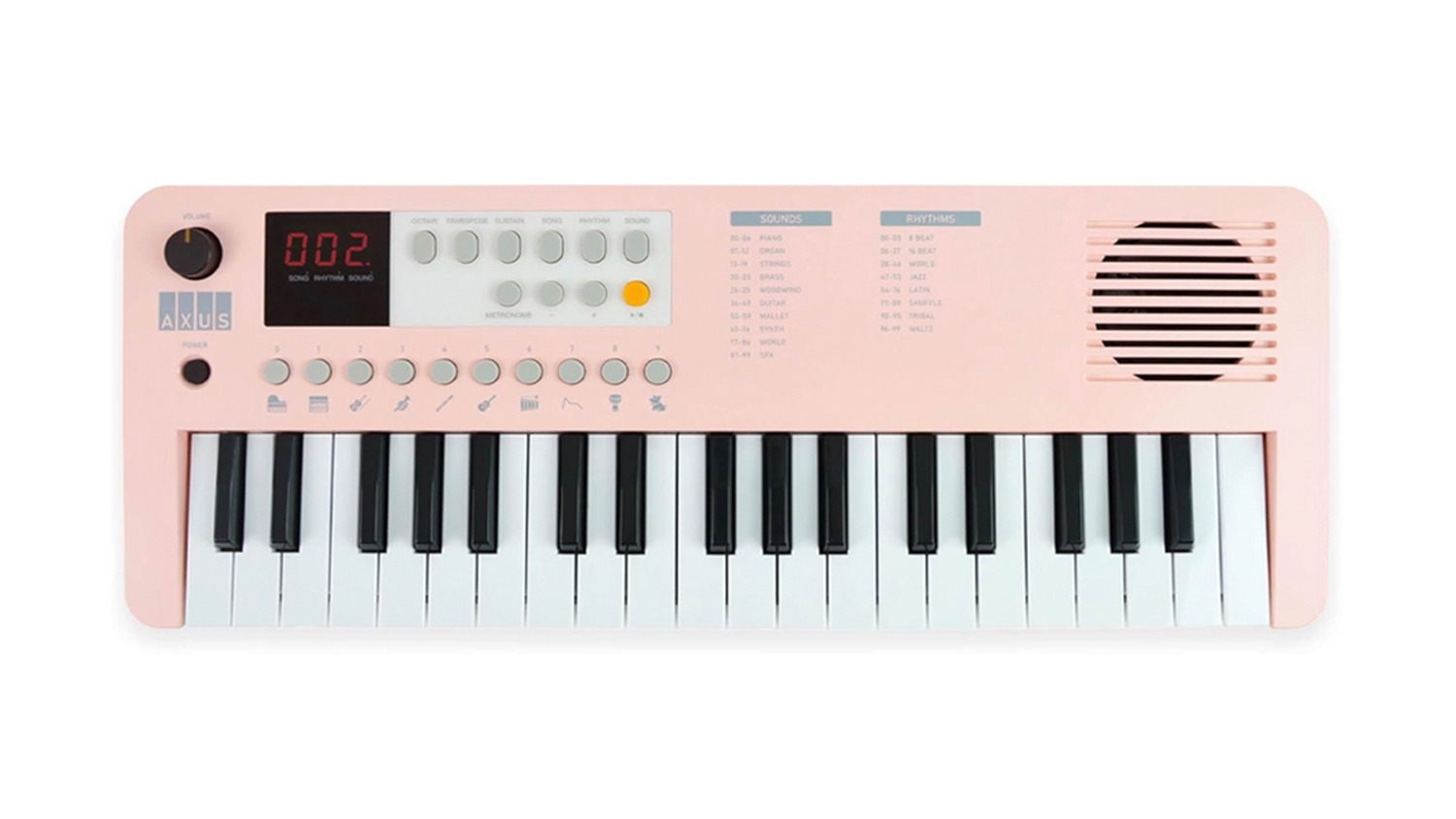 Axus Mini Electric Keyboard 37 Key - Pink