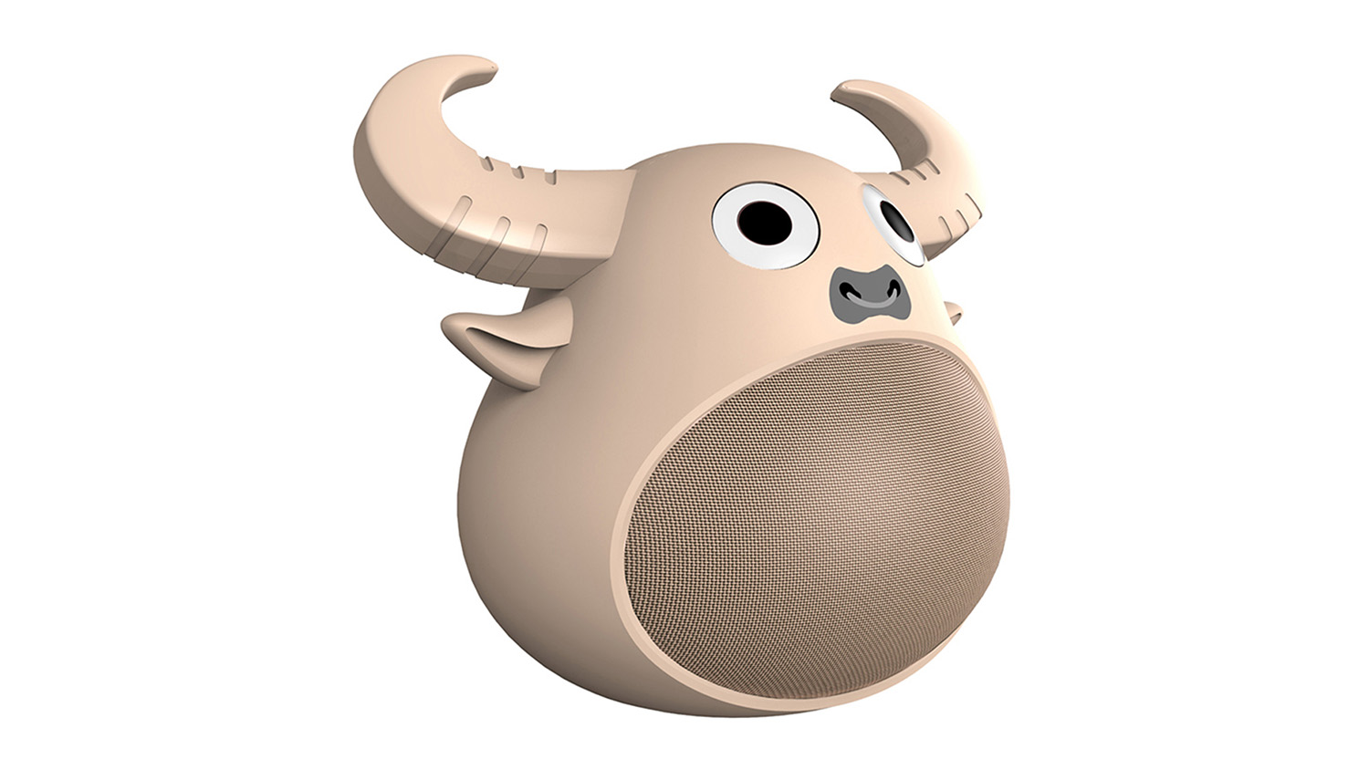 Fitsmart Animal Face Wireless Bluetooth Speaker - Khaki Bull