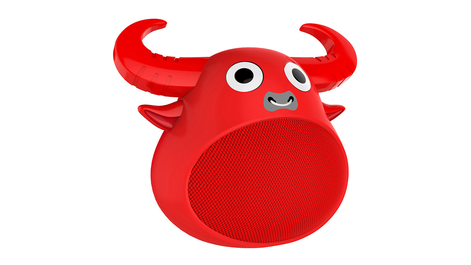 Fitsmart Animal Face Wireless Bluetooth Speaker - Red Bull