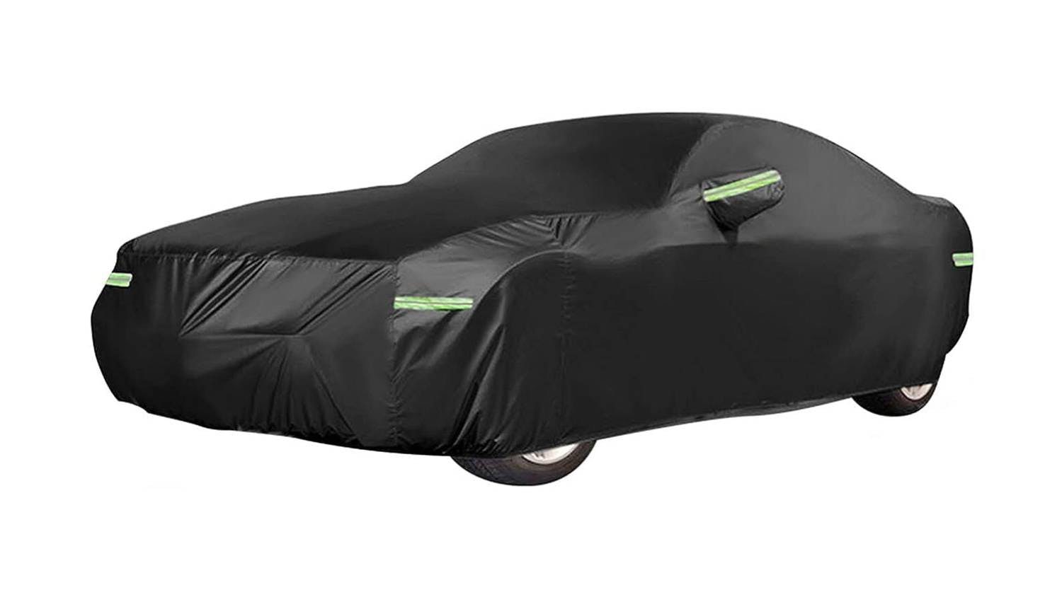 Kmall Heavy Duty Lined Sedan Car Cover with Lock, Zipper 4.7m - Black