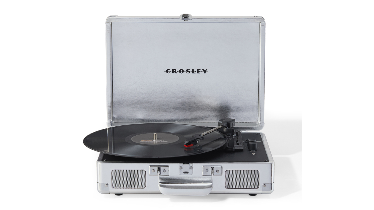 Crosley Cruiser Bluetooth Turntable with Crosley Entertainment Stand - Silver