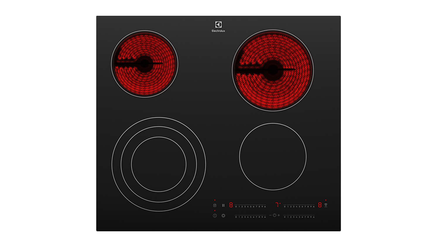 Electrolux 60cm 4 Zone Ceramic Cooktop - Black Glass (EHC644BF)