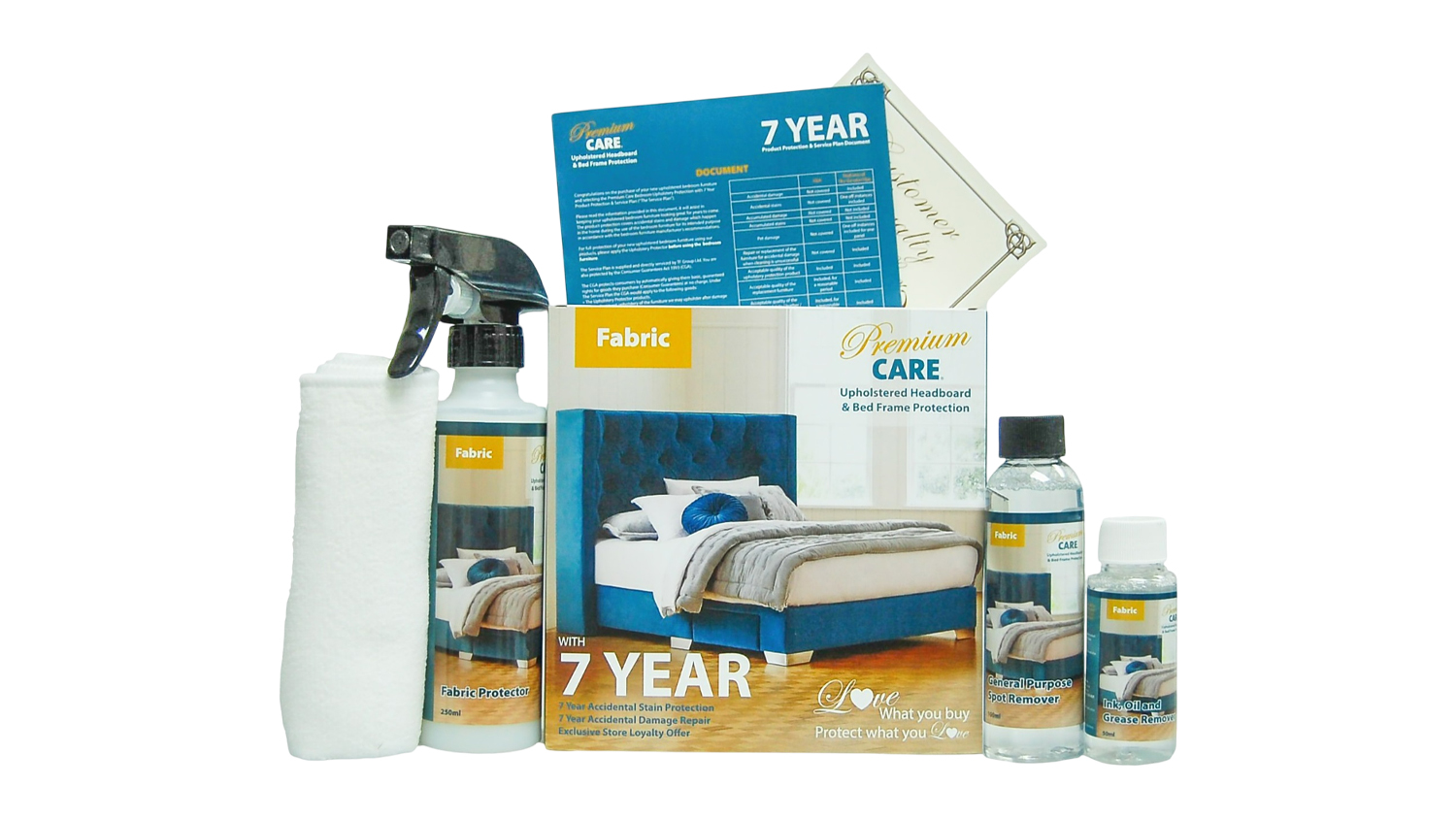 Premium Care Upholstered Headboard & Frame Fabric Protection Kit