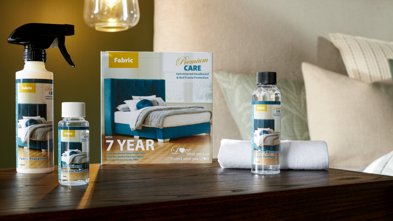 Premium Care Upholstered Headboard & Frame Fabric Protection Kit