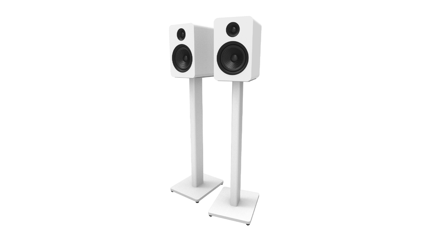 Kanto ST28W Universal Bookshelf Speaker Floor Stand 28&quot; 2pcs. - White