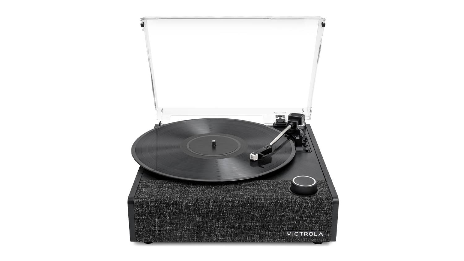 Victrola Eastwood II Bluetooth Turntable with Crosley Record Display Stand - Black