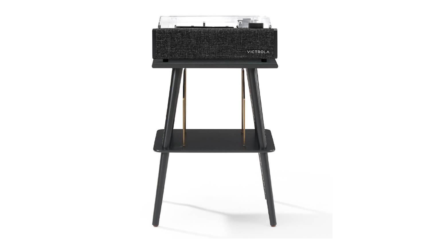Victrola Eastwood II Bluetooth Turntable with Crosley Entertainment Stand - Black