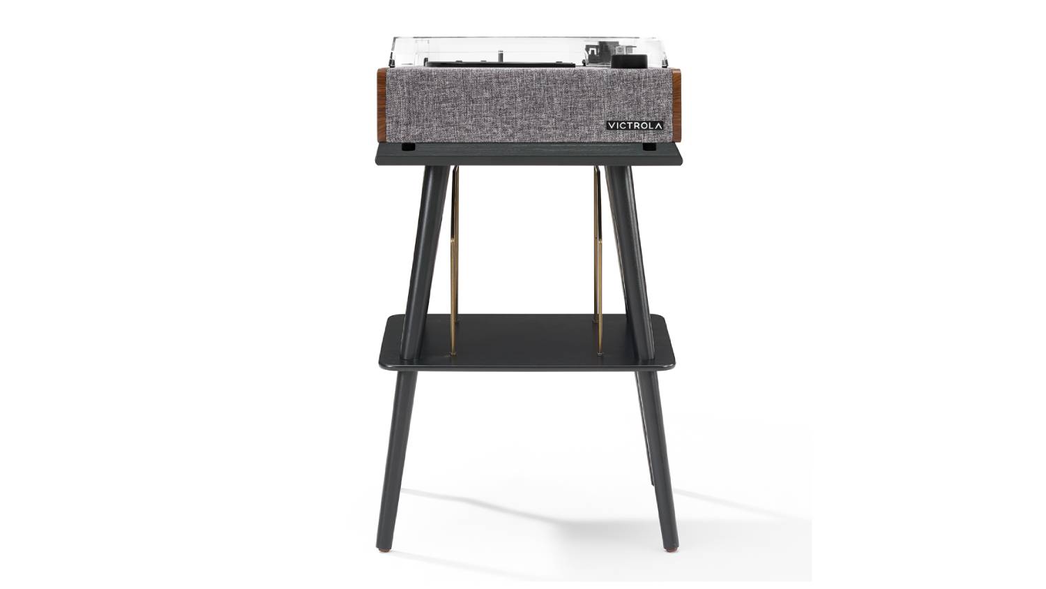 Victrola Eastwood II Bluetooth Turntable with Crosley Entertainment Stand - Walnut