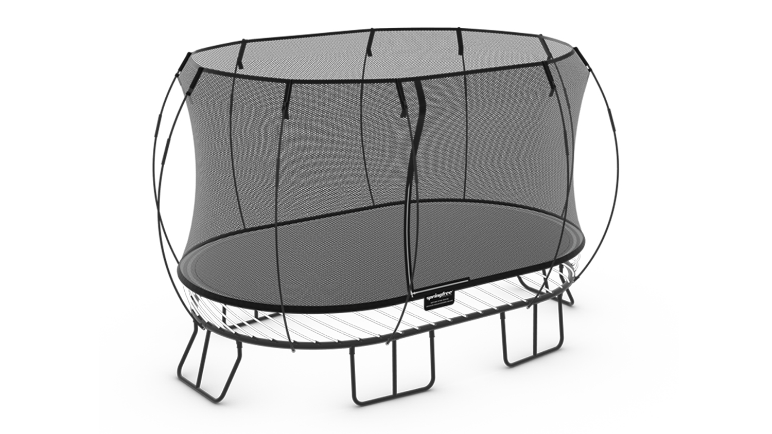 Springfree Large Trampoline 2.4 x 4m Oval with gobaplay Climbing Bundle