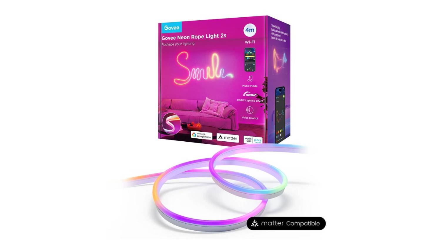 Govee RGB LED Neon Rope Light 2S 4m