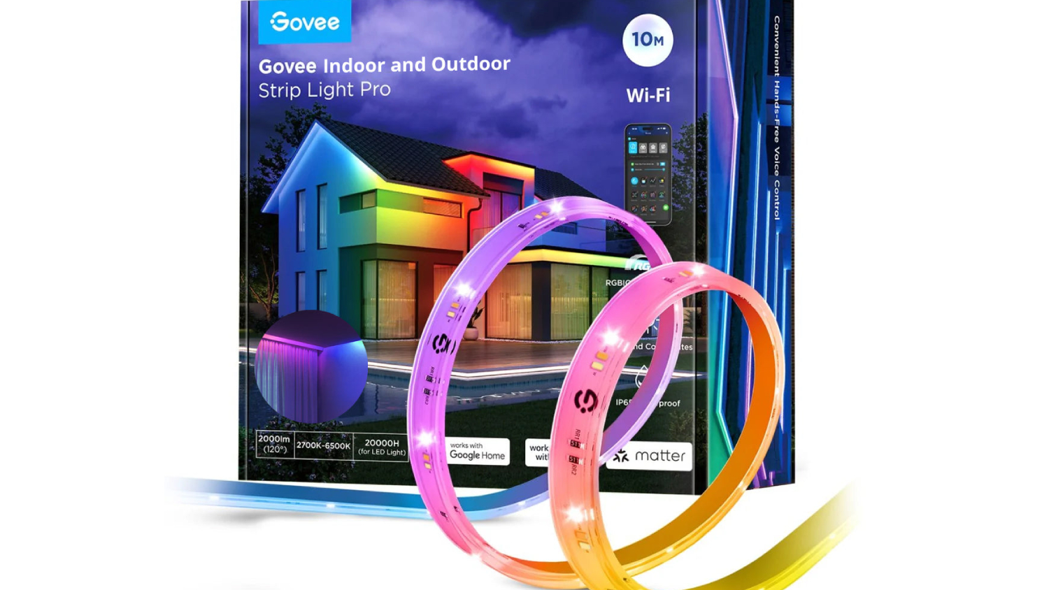 Govee Smart Indoor Outdoor RGB LED Light Strip Pro 10m