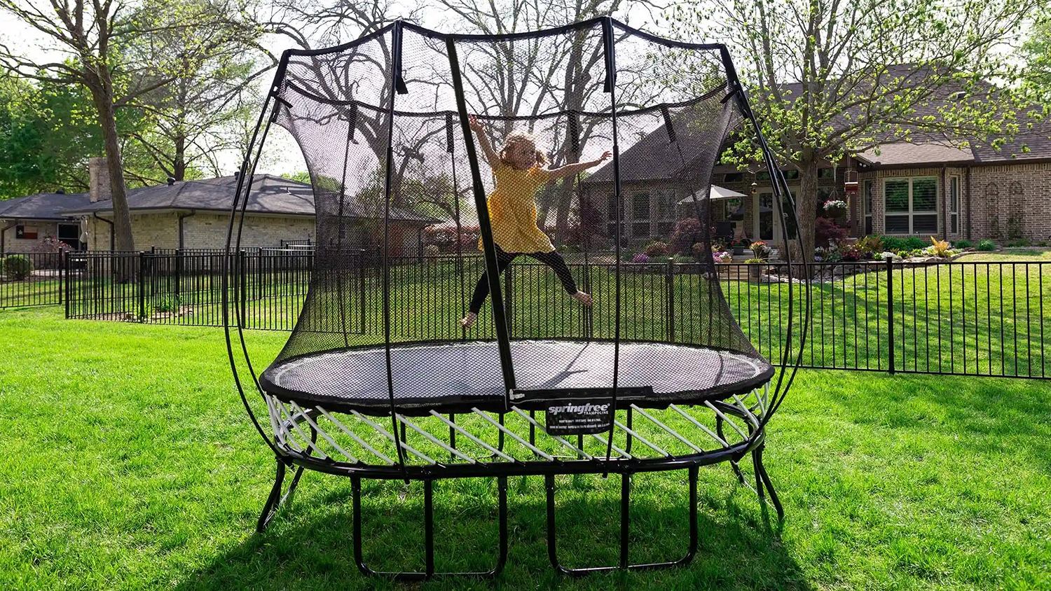 Springfree Compact Trampoline 2.7m x 1.9m Oval with Play Equipment Bundle