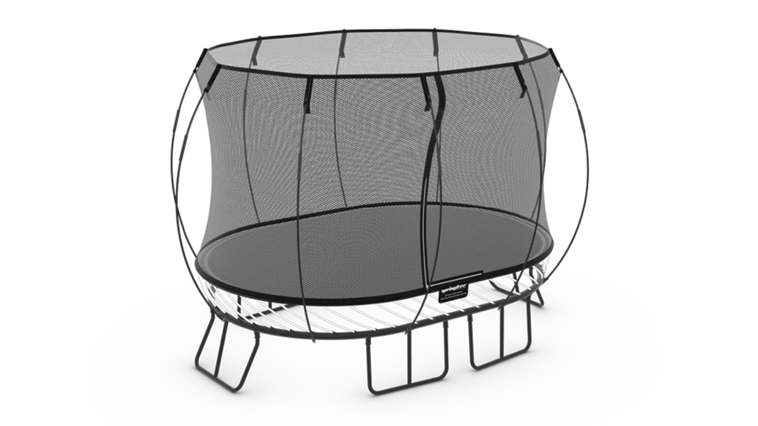 Springfree Medium Trampoline 3.4 x 2.4m Oval with Sports Equipment Bundle