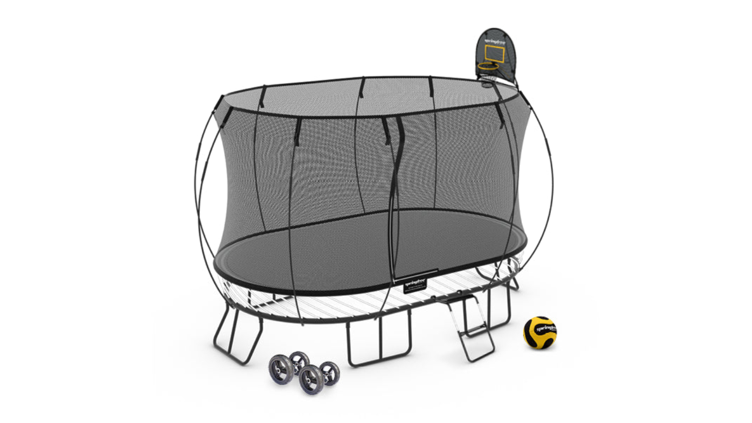 Springfree Large Trampoline 4 x 2.4m Oval with Move Equipment Bundle