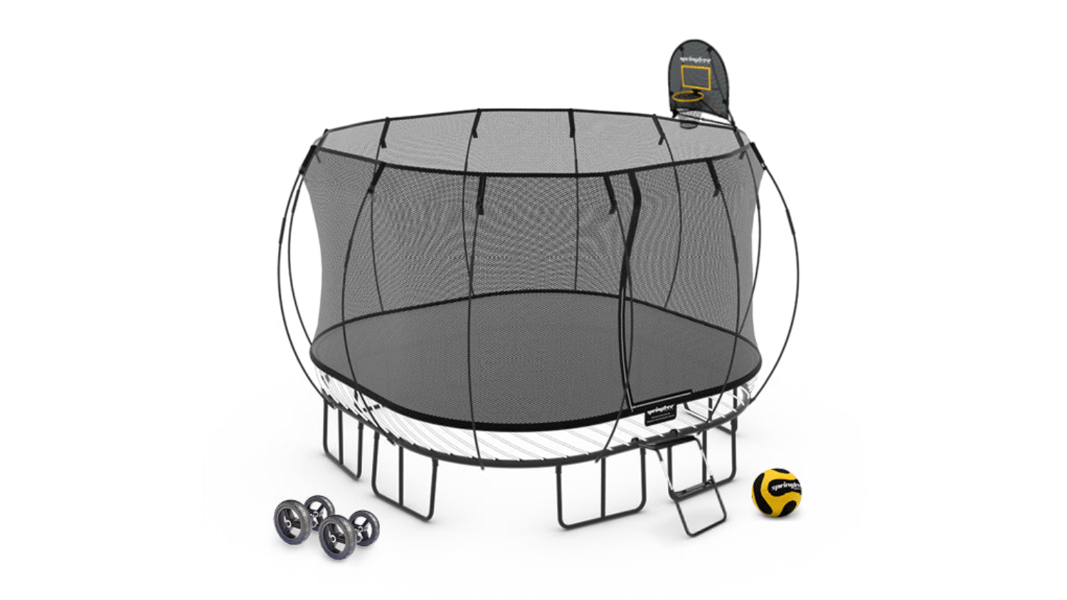 Springfree Large Trampoline 3.4m Square with Move Equipment Bundle
