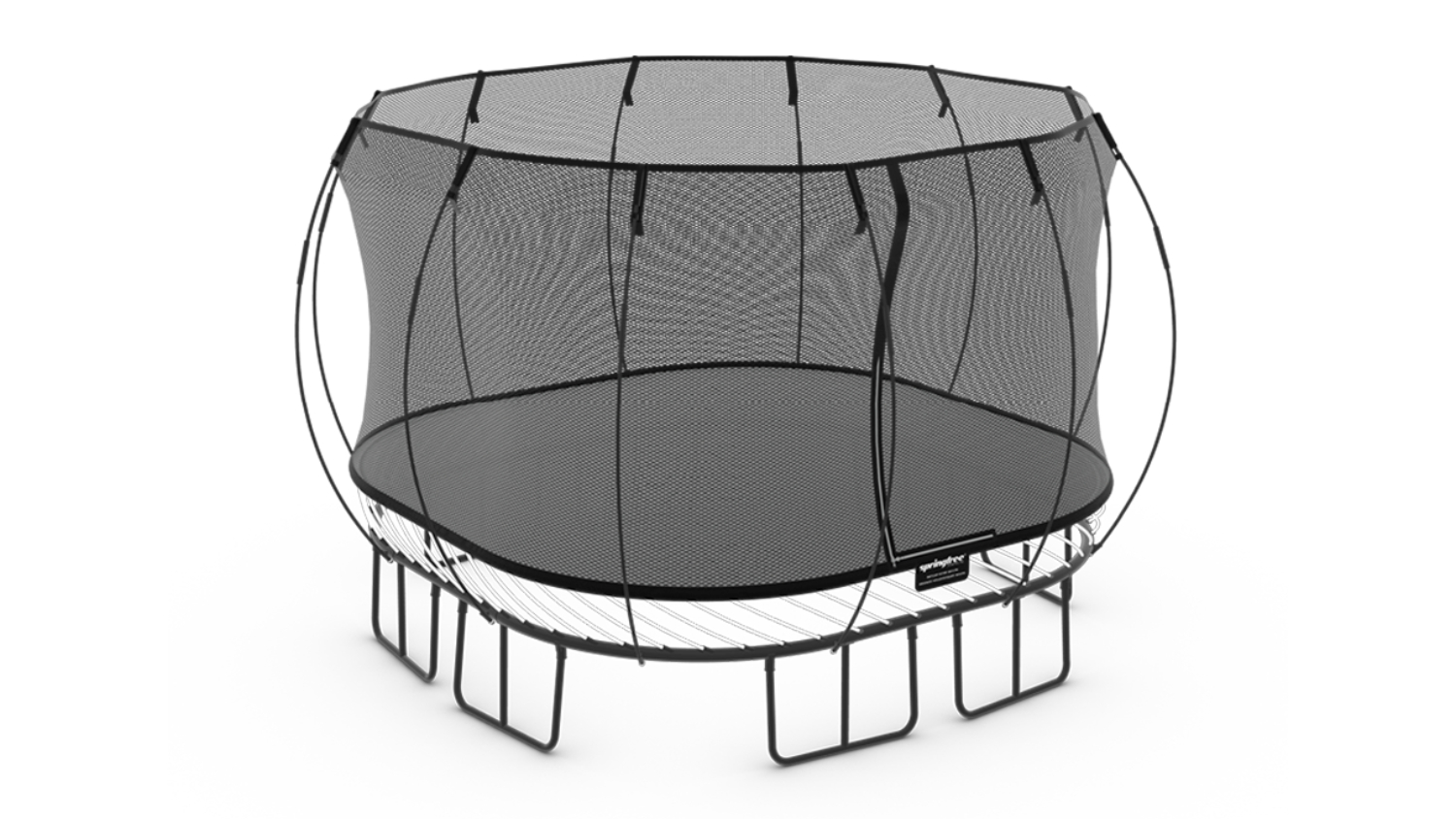 Springfree Large Trampoline 3.4m Square with Play Equipment Bundle