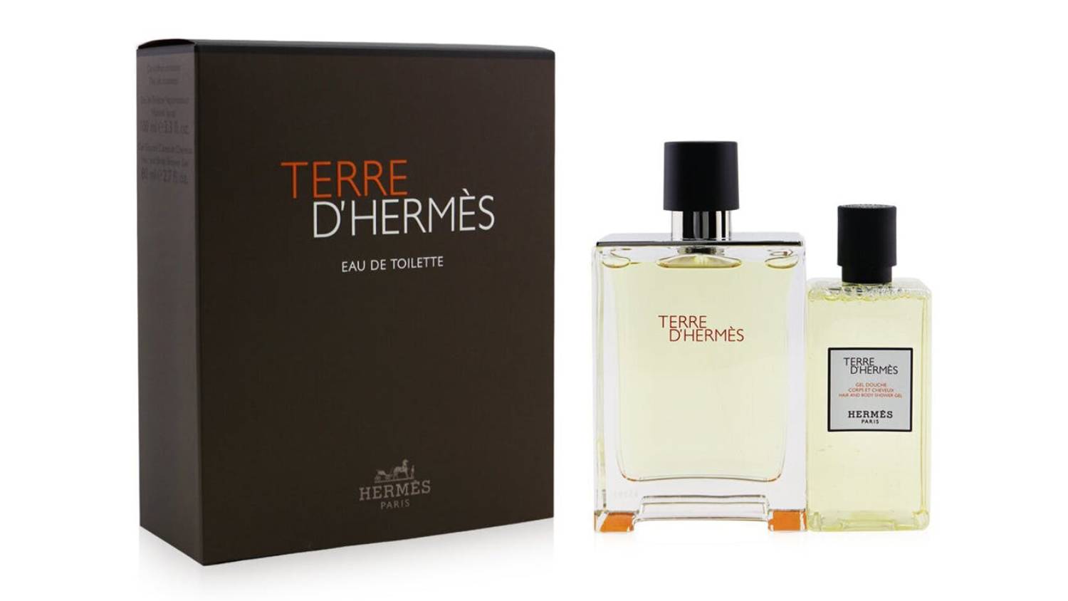 Terre D'Hermes Coffret: Eau De Toilette Spray 100ml/3.3oz + Hair And Body Shower Gel 80ml/2.7oz - 2pcs