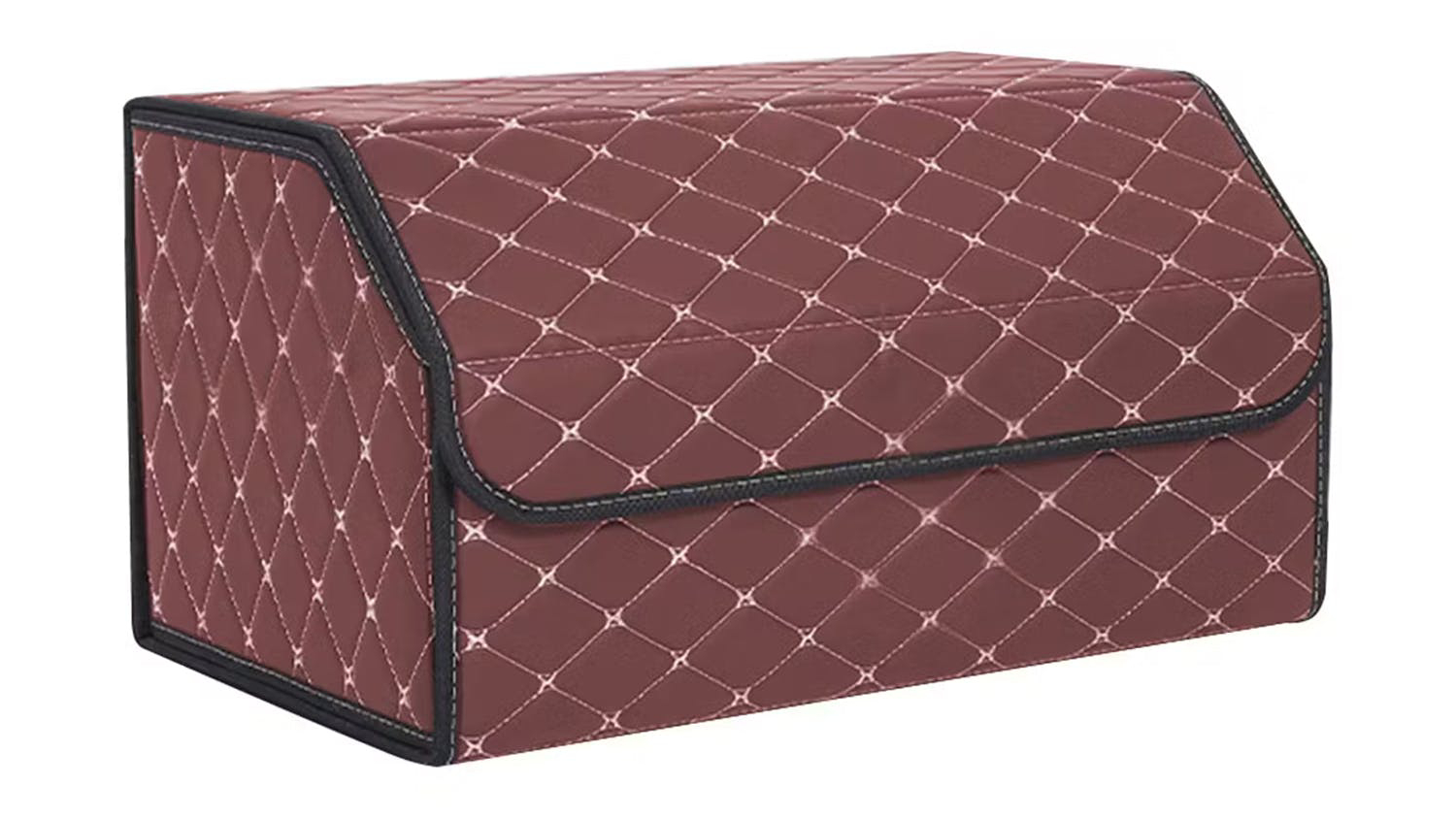 Soga Car Boot Storage Box Large - Coffee/Gold