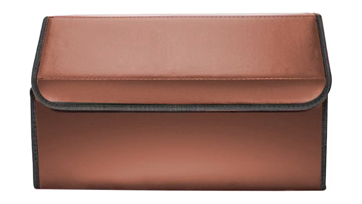 Soga Leather Car Boot Storage Box Large - Coffee