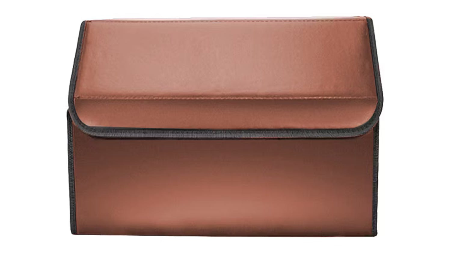 Soga Leather Car Boot Storage Box Small - Coffee