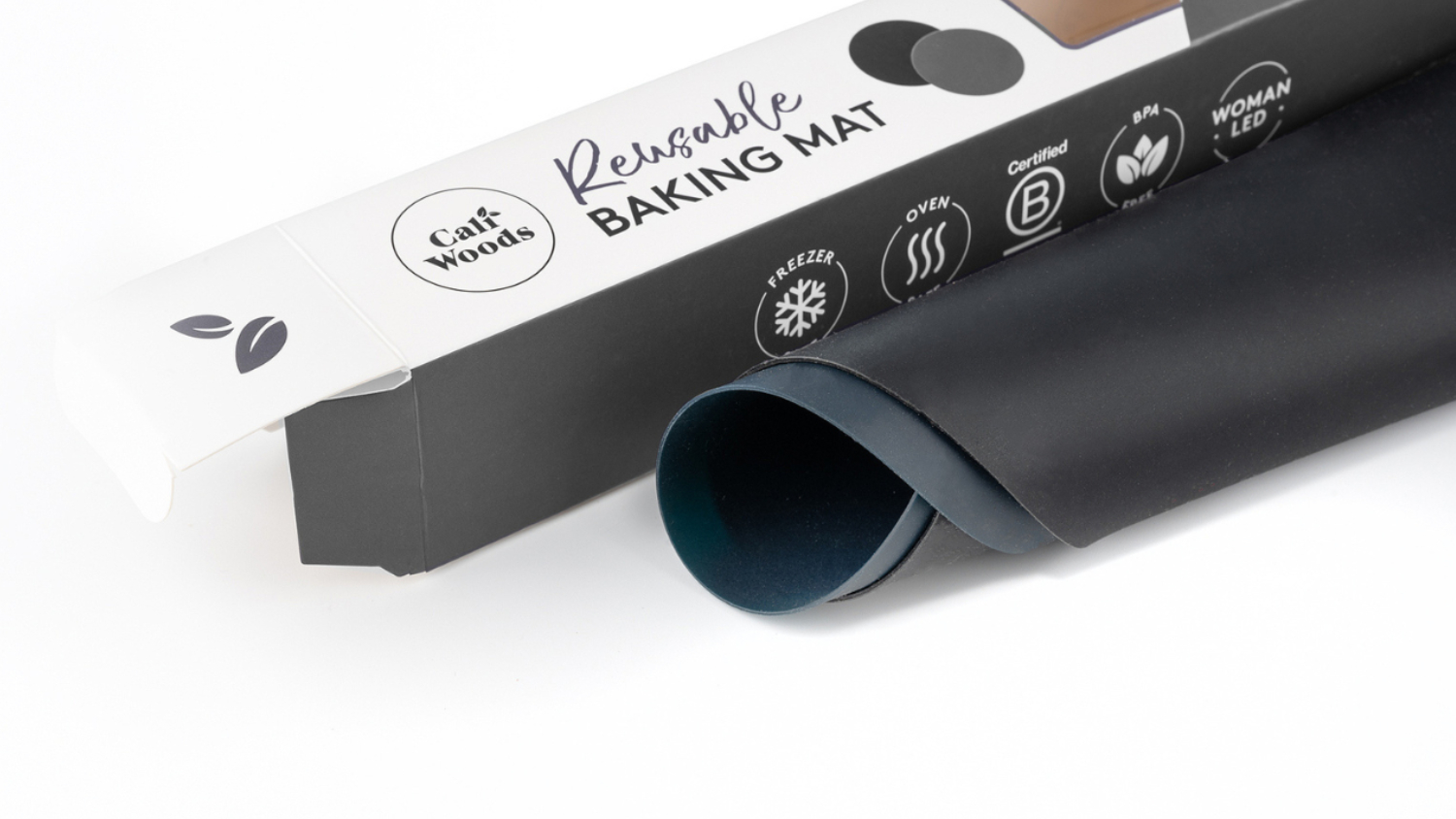 CaliWoods Reusable Circular Silicone Baking Mat 2pcs. - Dark Mood
