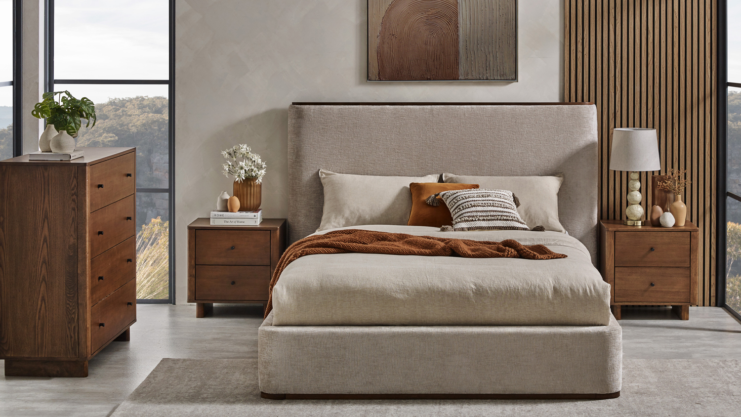 Harrison Queen Upholstered Bed Frame