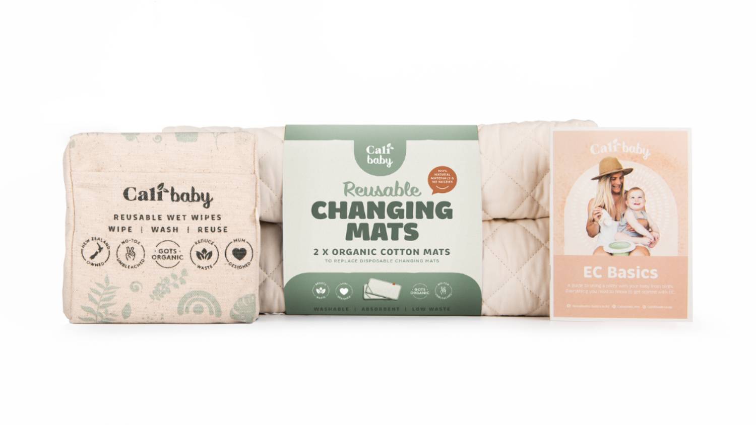 CaliWoods Eco-Friendly Baby Shower Gift Set 3pcs.