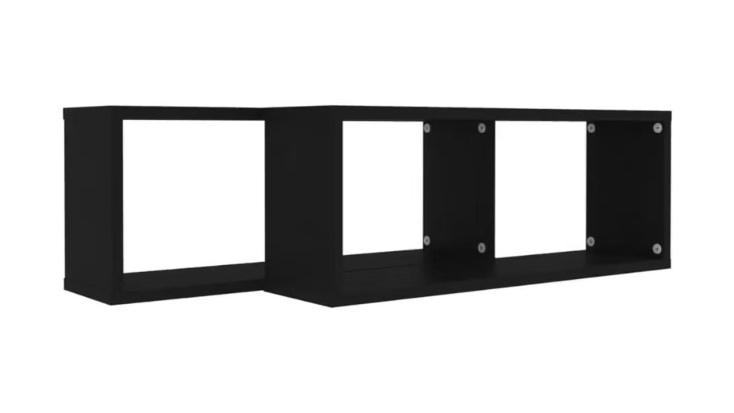 NNEVL Wall Shelves Floating Rectangle 2pcs. 60 x 15 x 33cm - Black